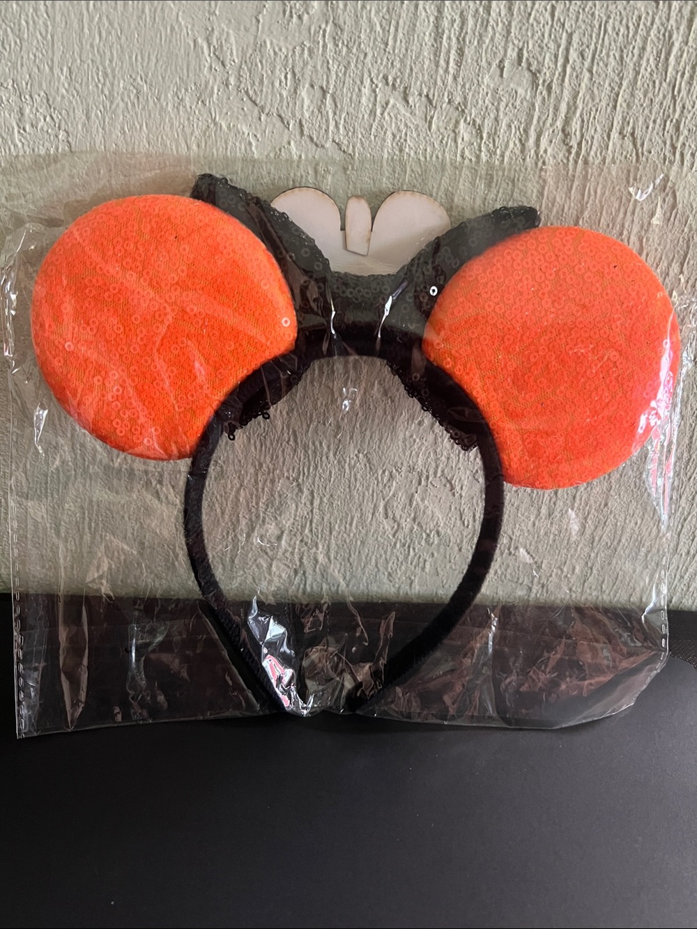 #2662**Mickey Mouse Halloween Bats & Pumpkin Headband - Orange & Black - Picture 4 of 17